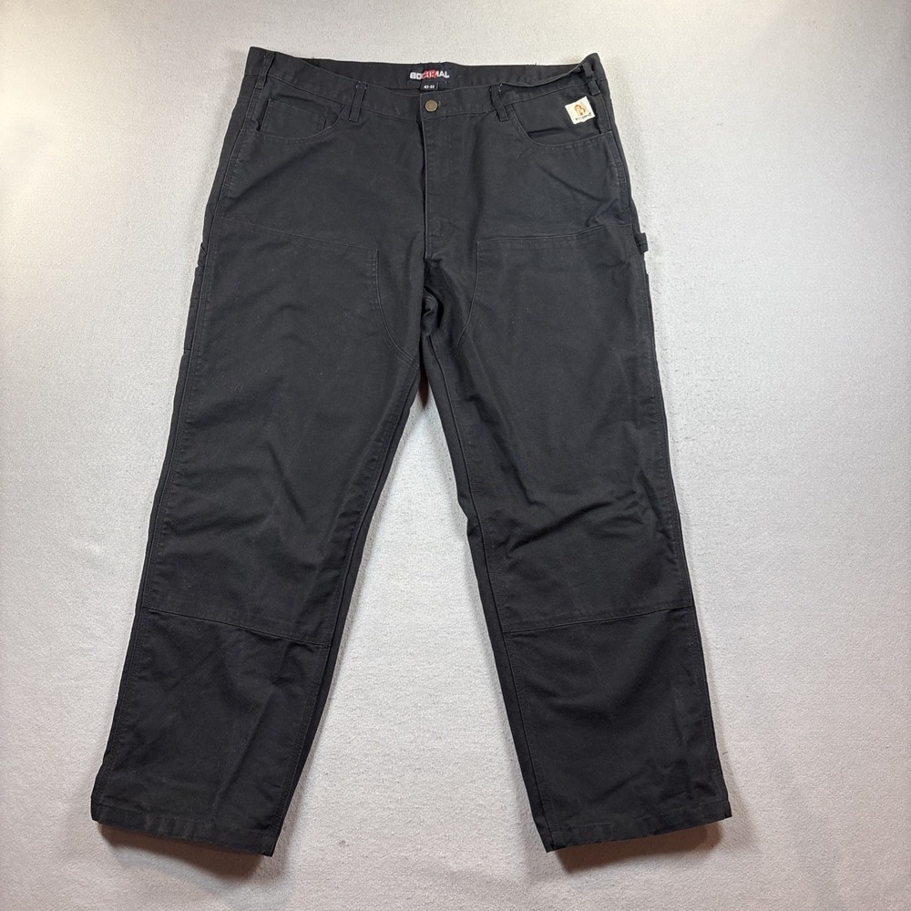 Bocomal (FR) Canvas Pants Mens 42x32 Black Carpenter NFPA2112/Cat2